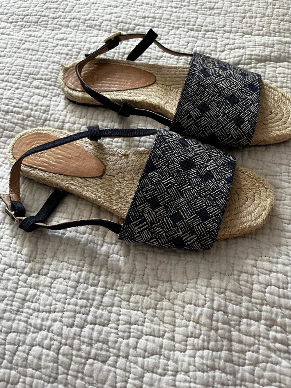 Castaner Navy Espadrille Sandals with Natural Jute Sole